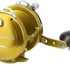Avet Reels Avet HX 5/2 Two-Speed Lever Drag Casting Reels Gold