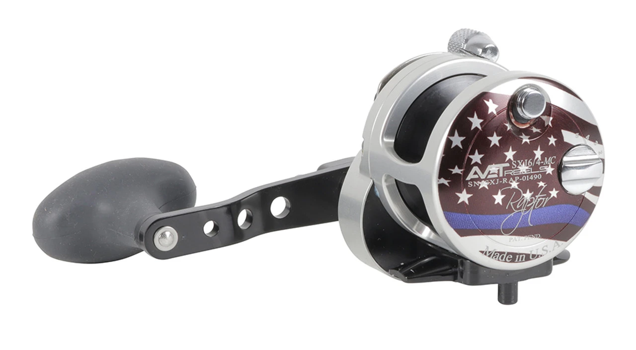 Avet Reels Avet SXJ 6/4 MC Raptor 2-Speed Lever Drag Casting Reel - First Responders Blue Line 4 Avet Reels Avet SXJ 6/4 MC Raptor 2-Speed Lever Drag Casting Reel - First Responders Blue Line - Image 2