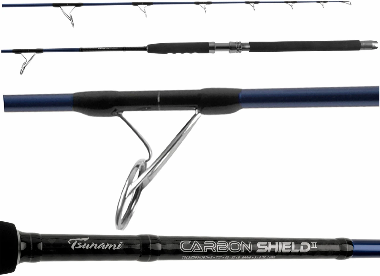 Tsunami Carbon Shield II Boat Spinning Rods 3 Tsunami Carbon Shield II Boat Spinning Rods